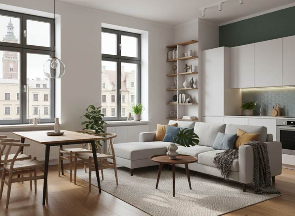 Wnętrze po home stagingu